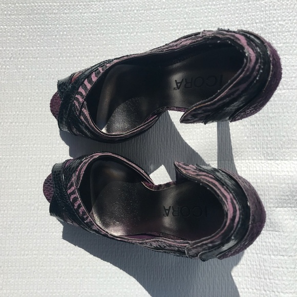 Purple Peep Toe Heels - Picture 3 of 7